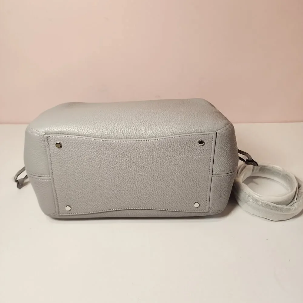 NWT KATE SPADE K8134 DUMPLING LARGE SATCHEL Mountain Grey